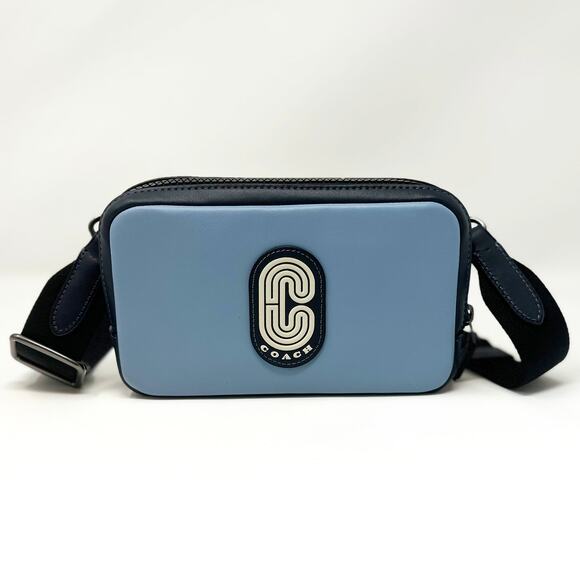 Coach Carrier Phone Crossbody Colorblock Coach Patch Cornflower Midnight CE604 - Picture 1 of 6